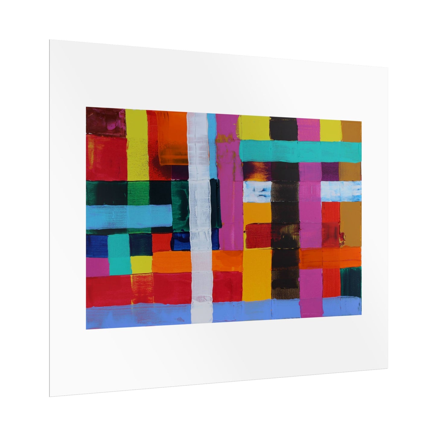 Farbfeld Malerei (Acryl) by Unknown Artist Wall Art Print