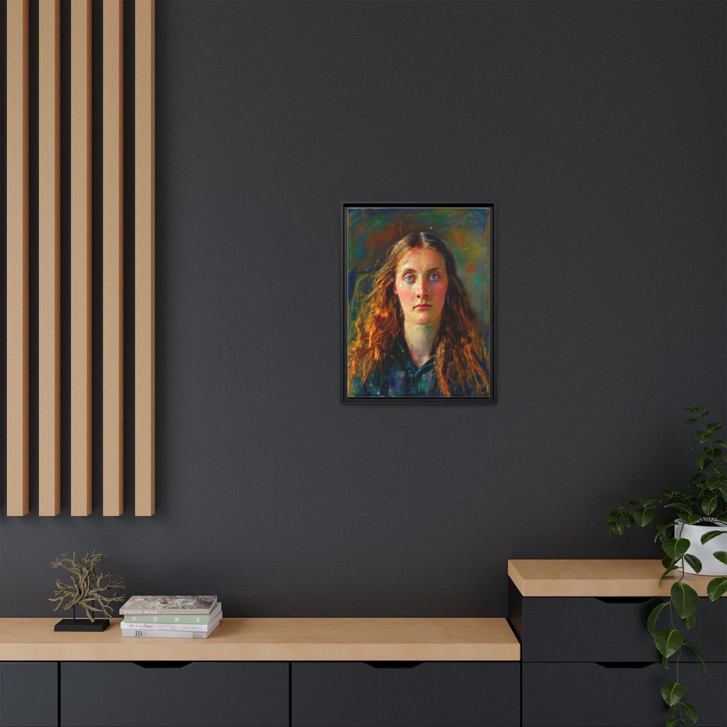 Framed Matte Canvas Print — Vintage Portrait Art