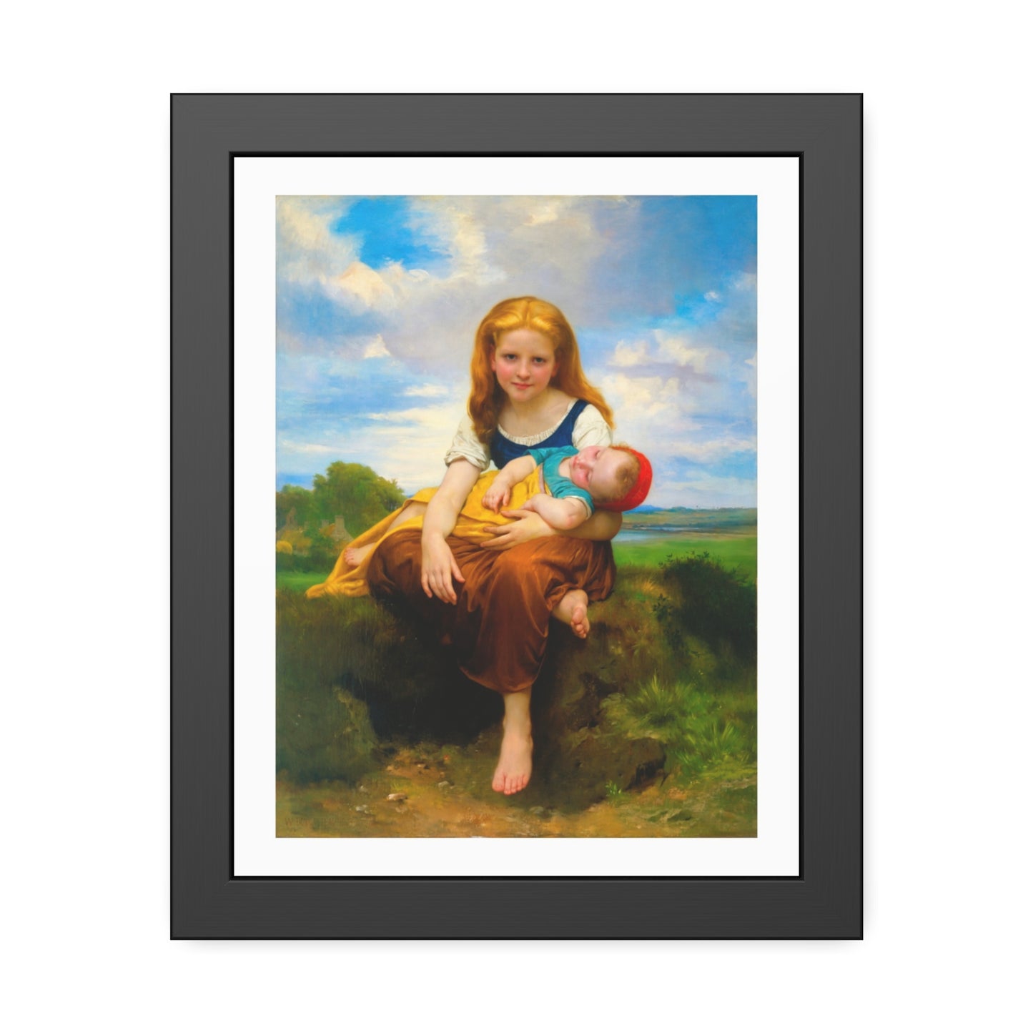 Framed Poster — Vintage Mother & Child Art Print
