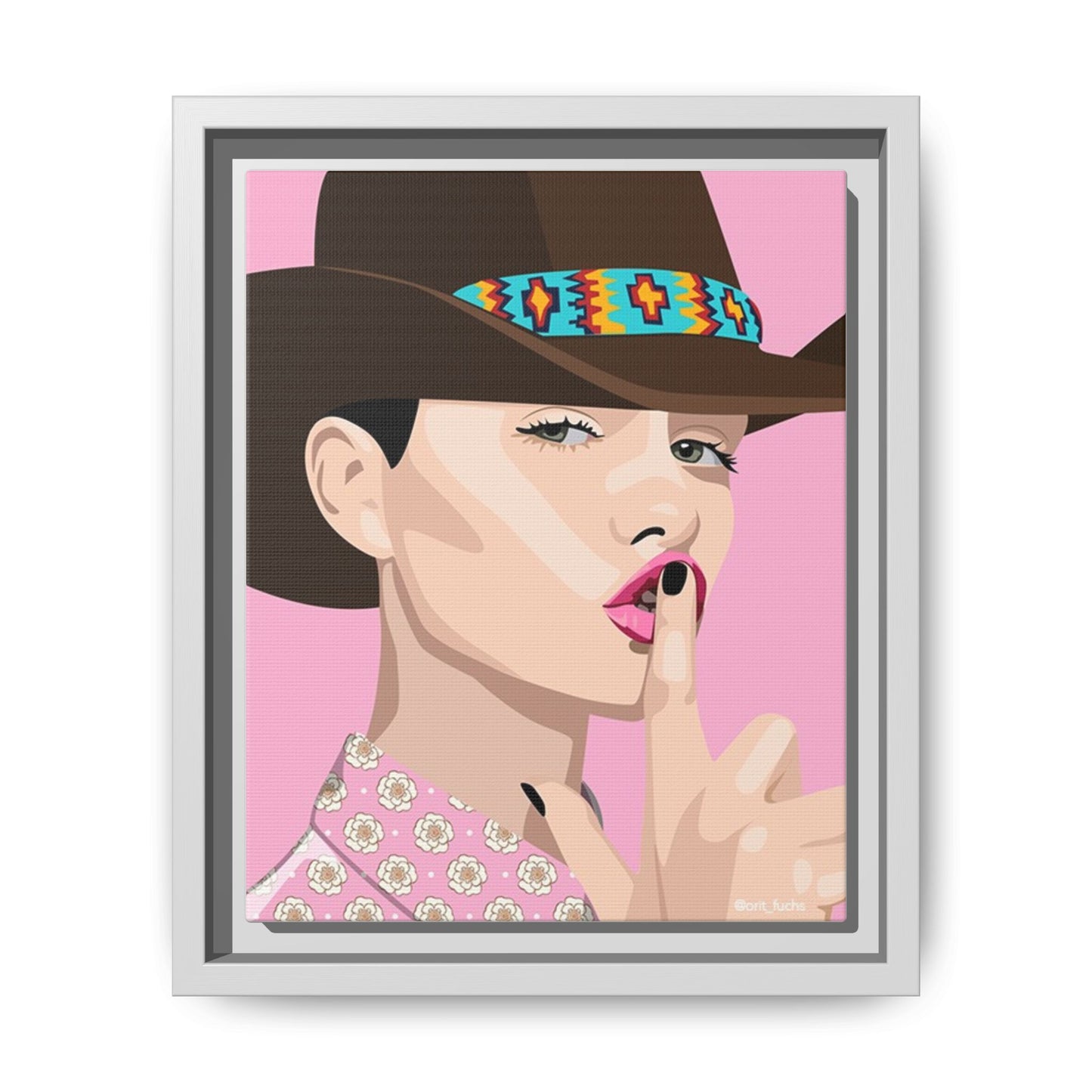 Vivid 63 by Orit Fuchs Matte Framed Canvas Wall Art