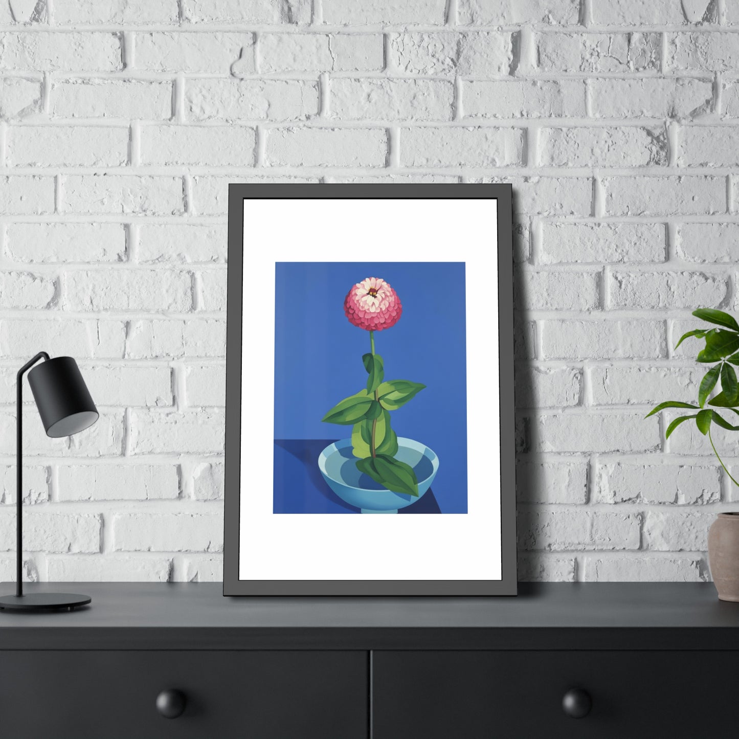 Framed Poster — Pink Bloom Still Life Wall Art