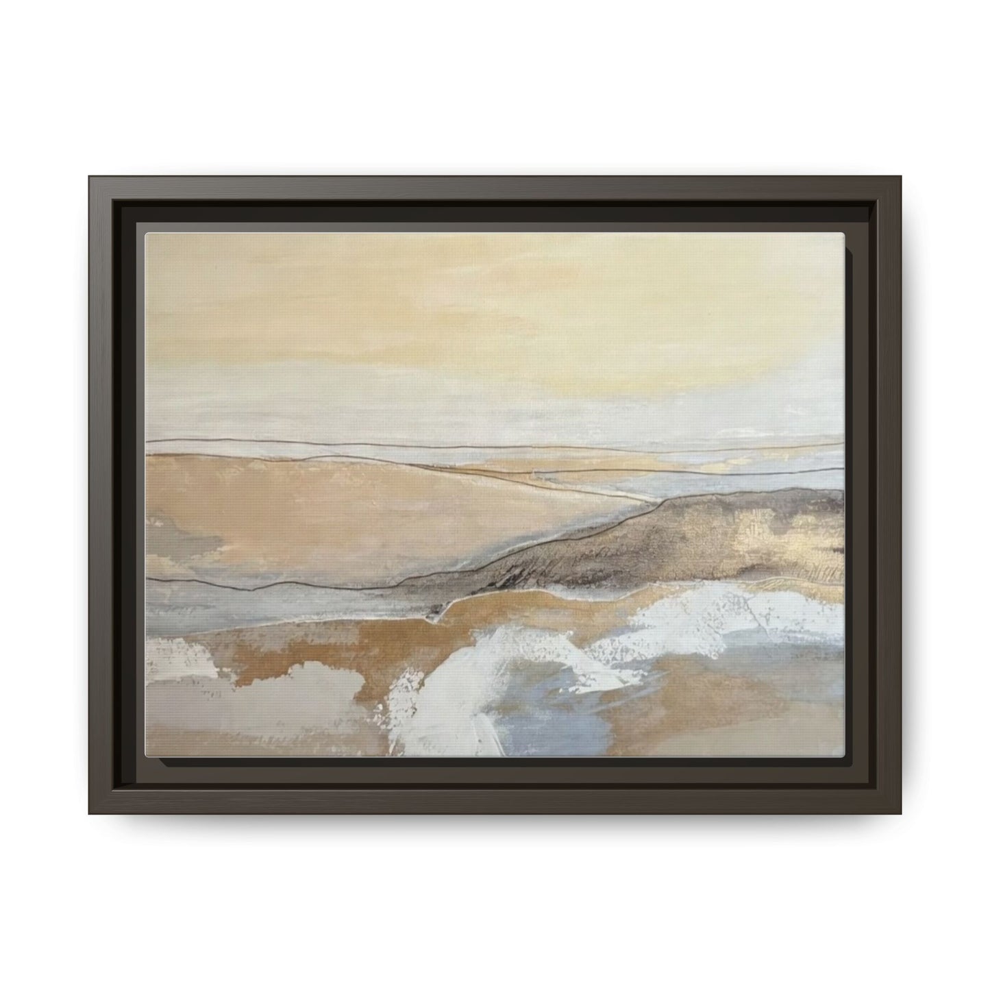 Framed Abstract Coastal Landscape Matte Canvas Wall Art