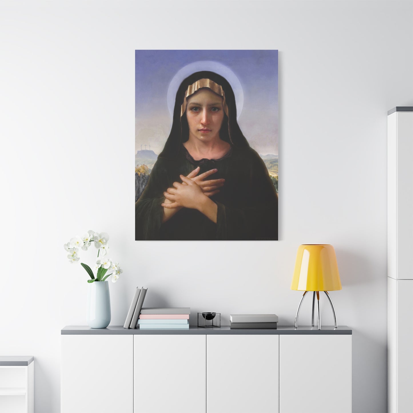 Virgo Solitudinis by William Adolphe Bouguereau Matte Canvas Print Wall Art