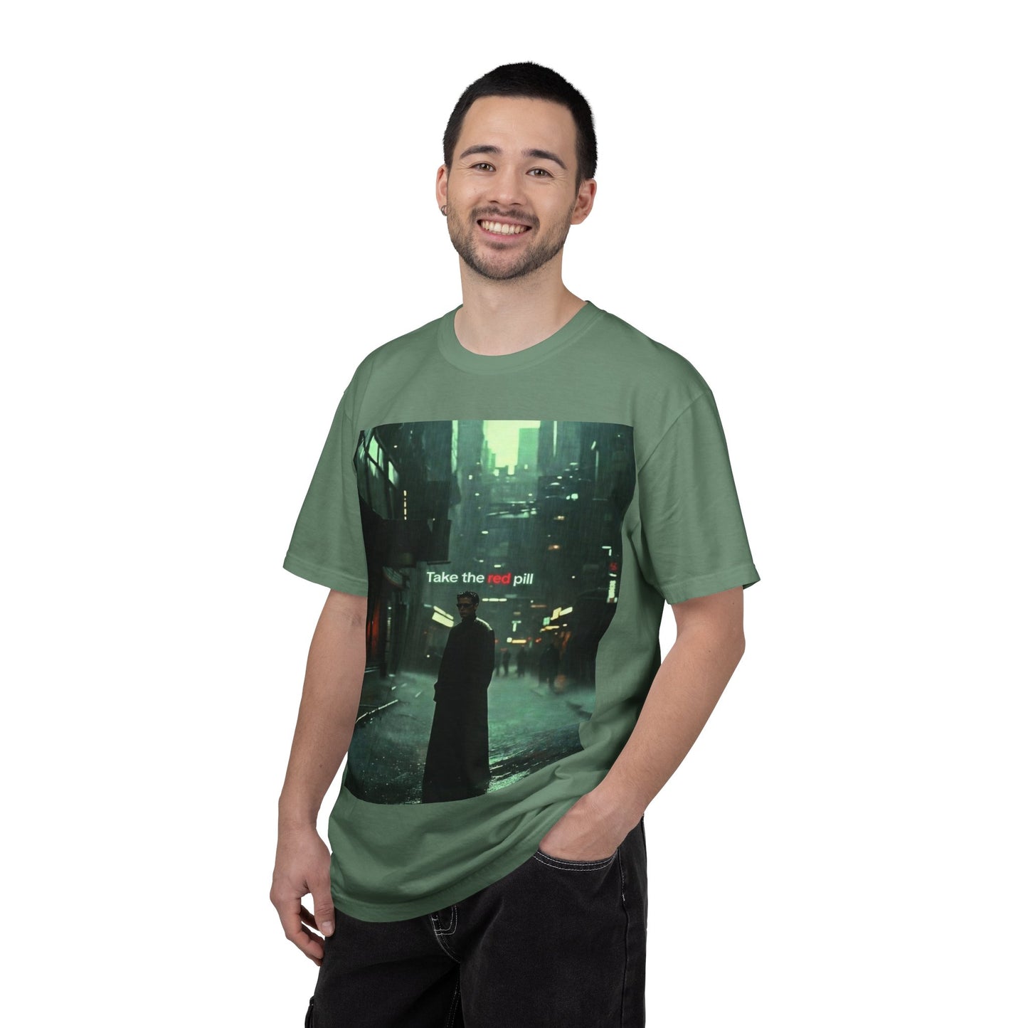 Take the Red Pill T-Shirt — Cyberpunk Noir Graphic Tee