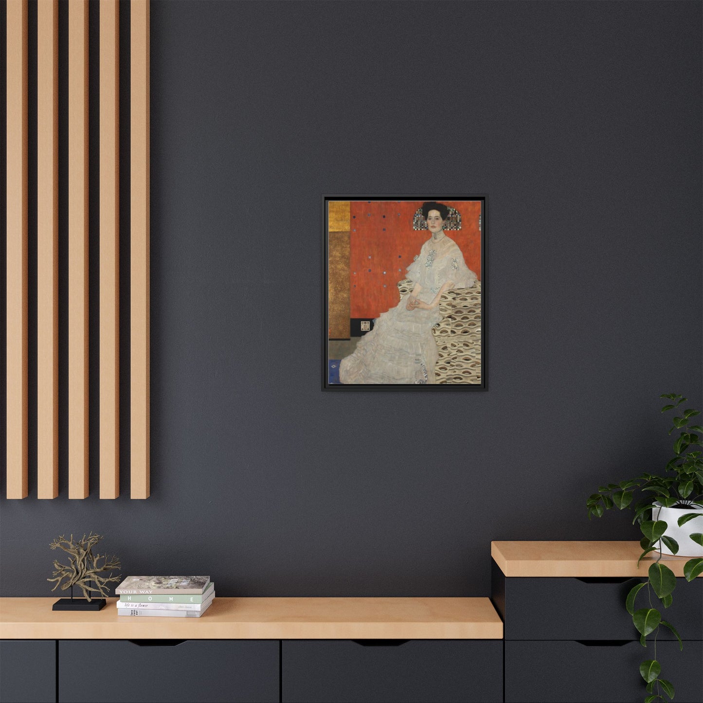 Fritza Riedler by Gustav Klimt Framed Matte Canvas Wall Art Print