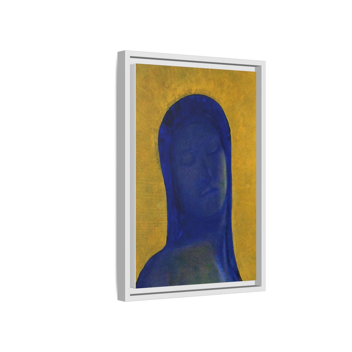 Closed Eyes by Odilon Redon Framed Matte Canvas Wall Art Print
