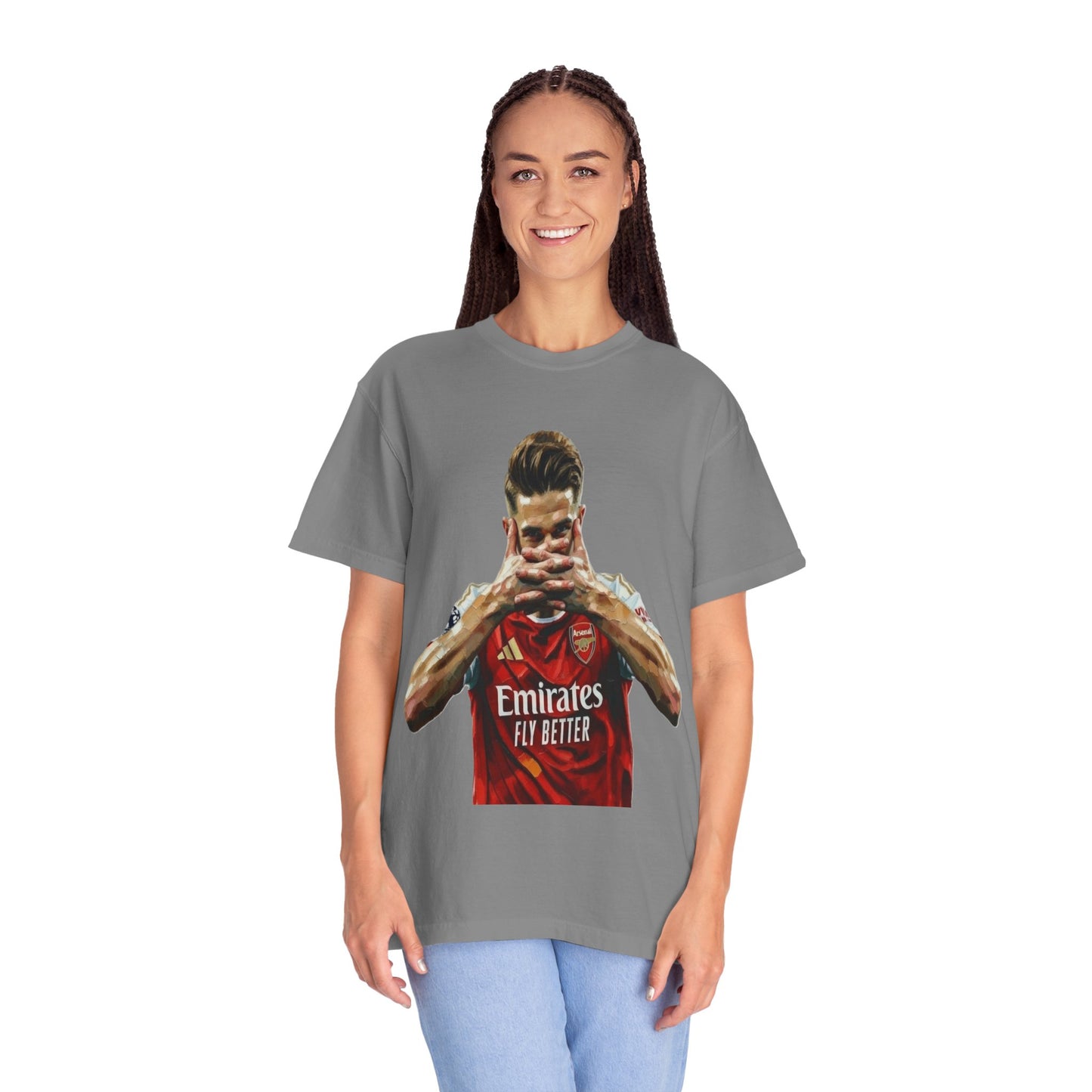 Soccer Celebration T-Shirt — Emirates 'Fly Better' Jersey Design