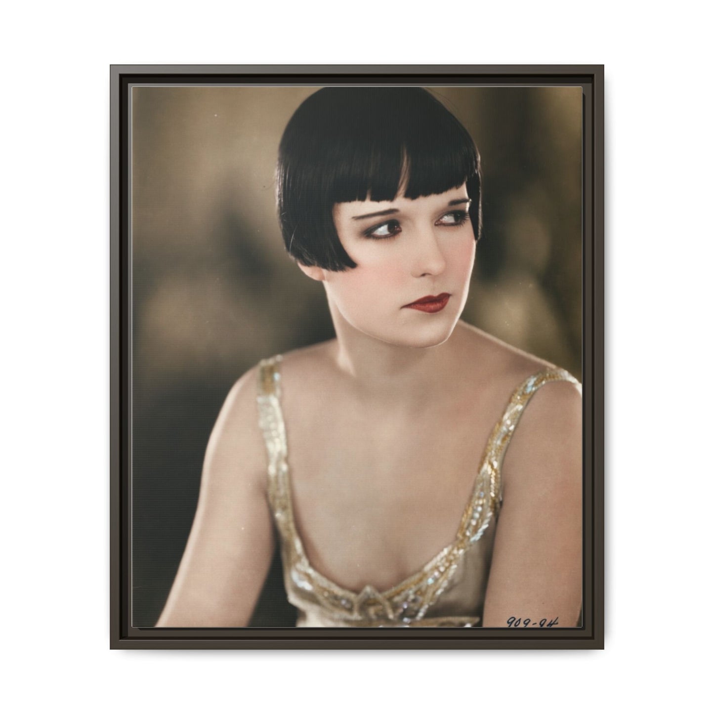 Vintage Louise Brooks Portrait Matte Canvas Framed Wall Art