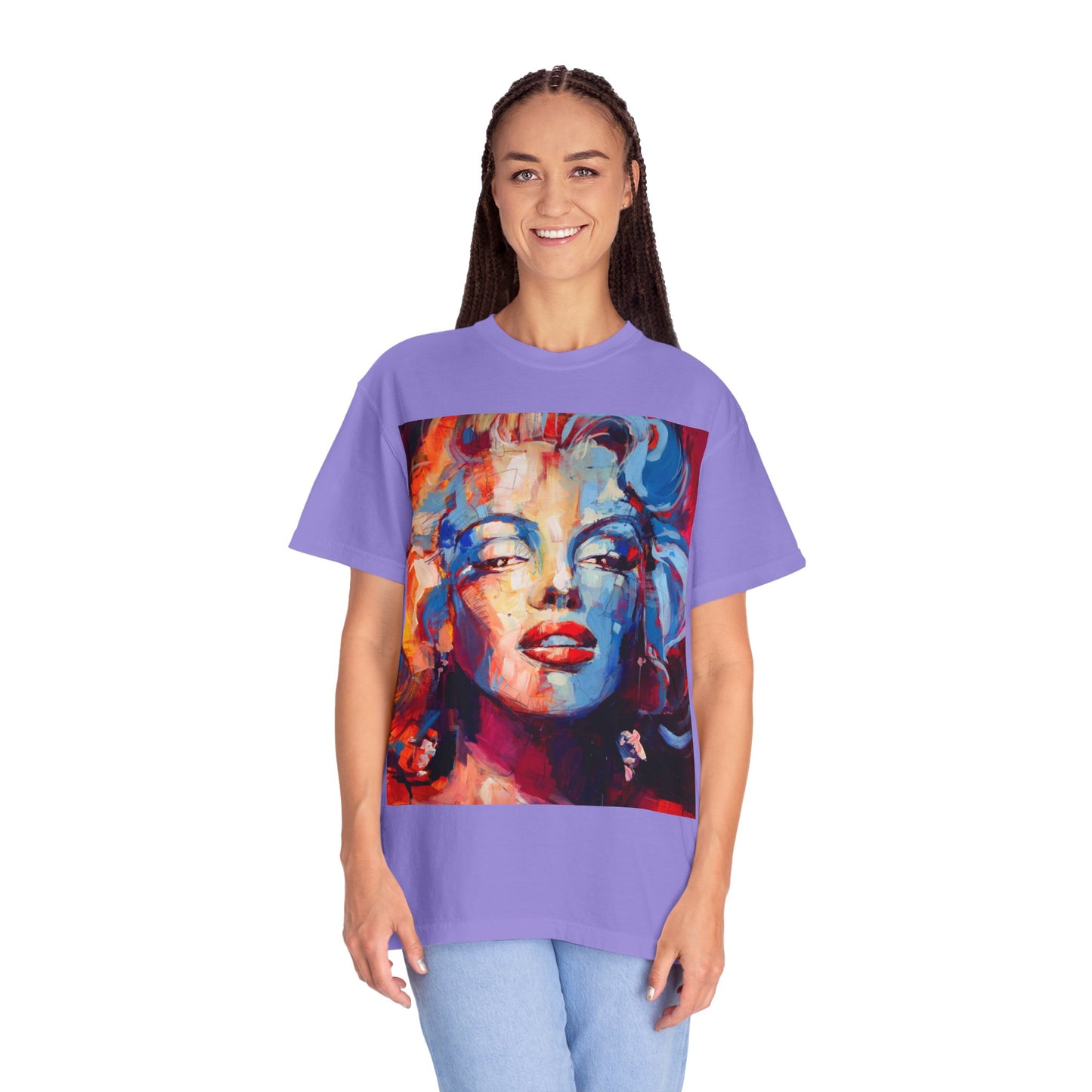 Artistic Pop Portrait T-Shirt — Colorful Marilyn-Inspired Graphic Tee