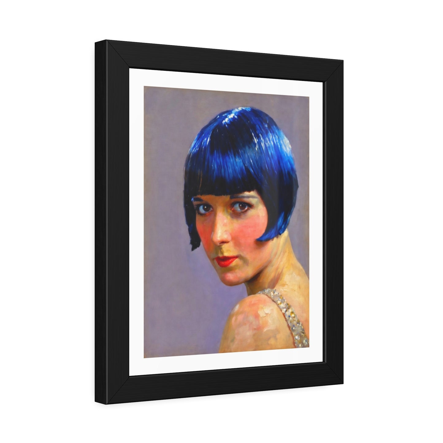 Blue Bob Portrait Framed Poster