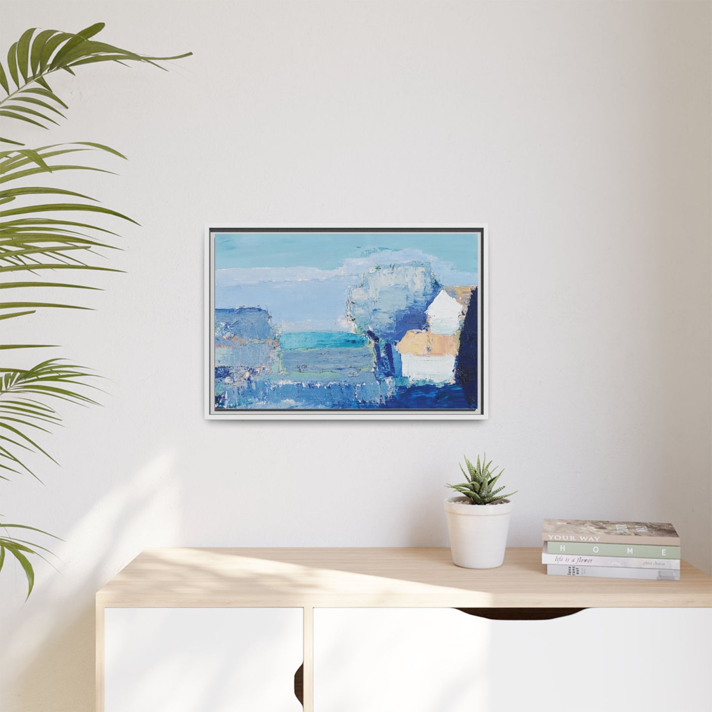 Paysage de Provence by Nicolas de Staël Framed Matte Canvas Seascape Wall Art Print