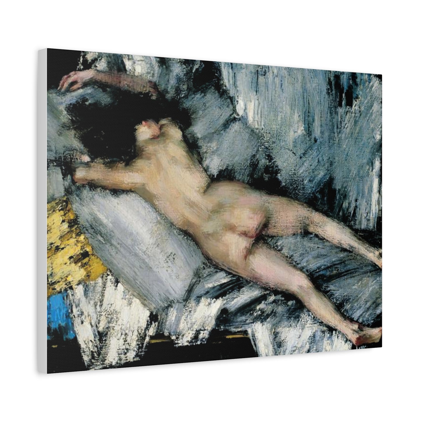 Nude in the Studio by János Vaszary Matte Stretched Canvas: Wall Art Poster
