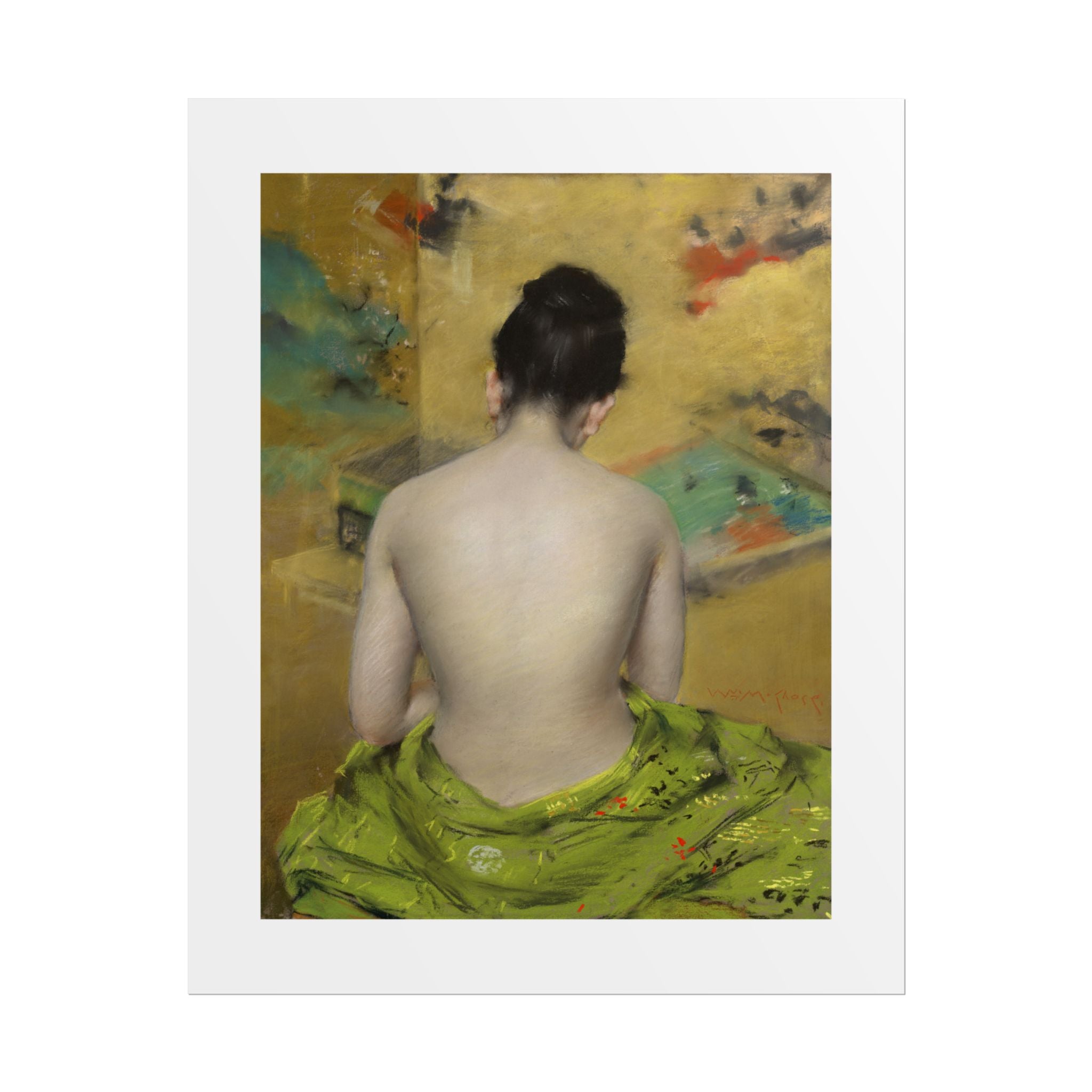 Study of Flesh Color and Gold by William Merritt Chase Wall Art Print