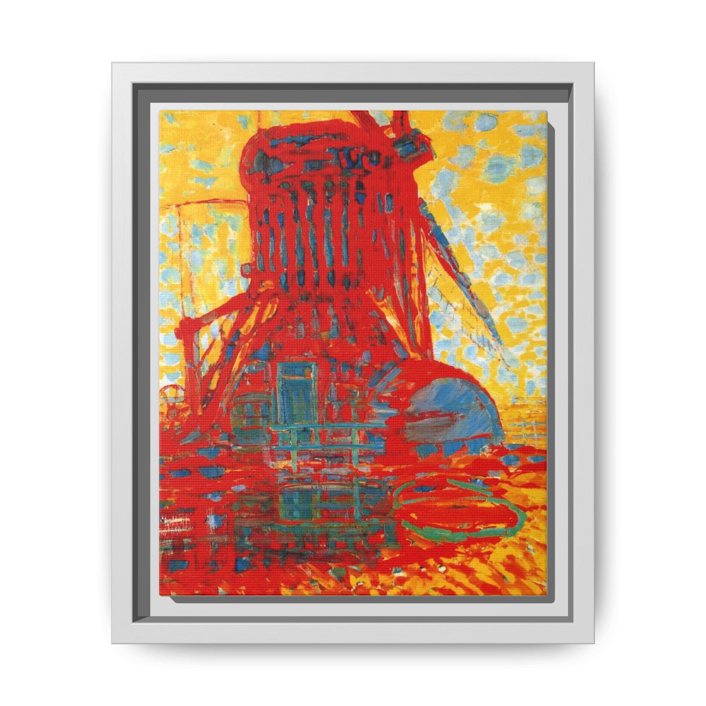 Mill by Sunlight by Piet Mondrian Matte Framed Canvas Wall Art Print