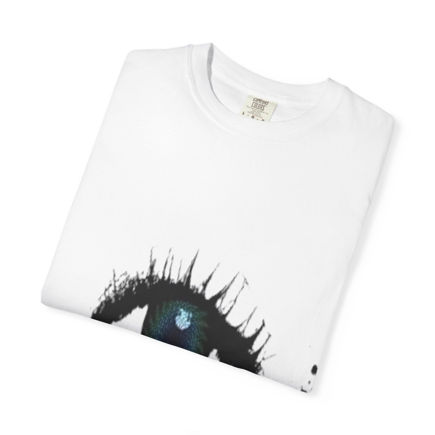 Eye Graphic T-Shirt — Blue Iris Grunge Art Tee