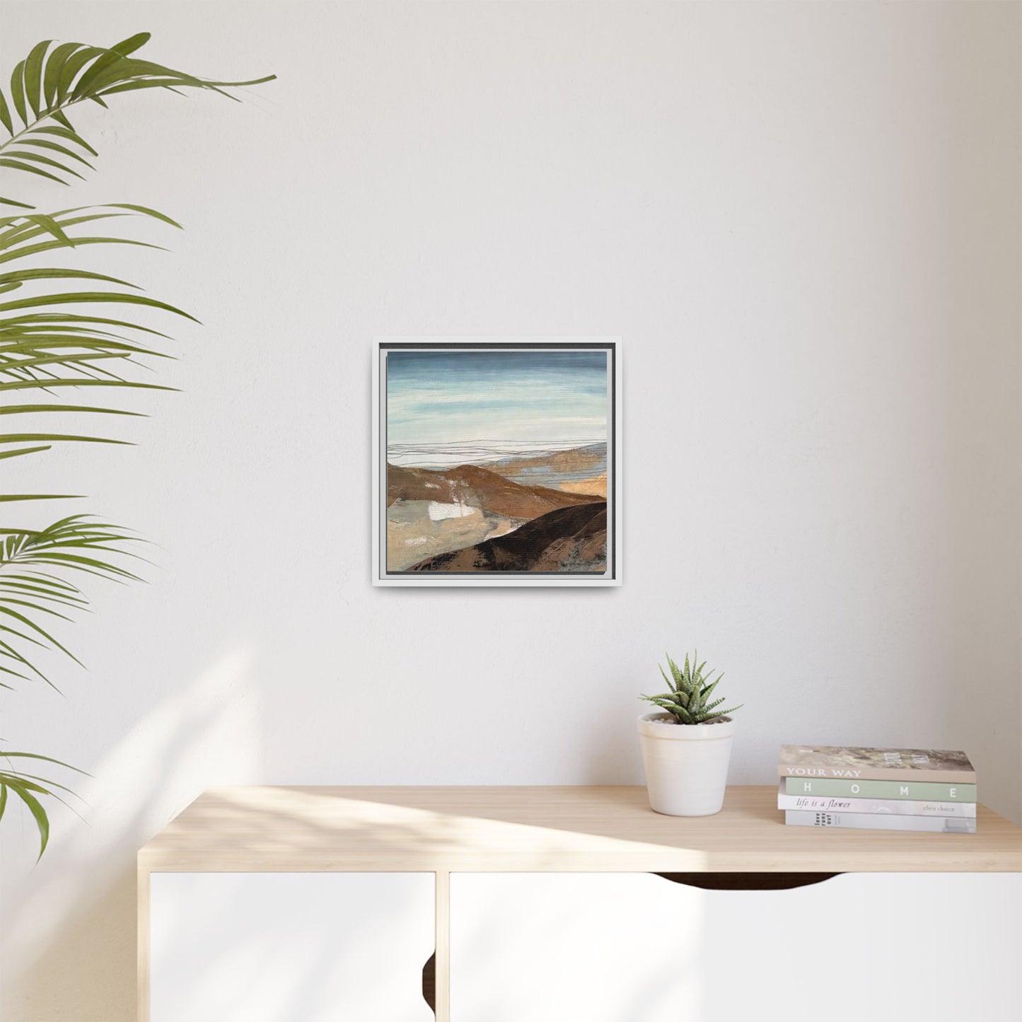 Framed Matte Canvas Art — Serene Abstract Landscape