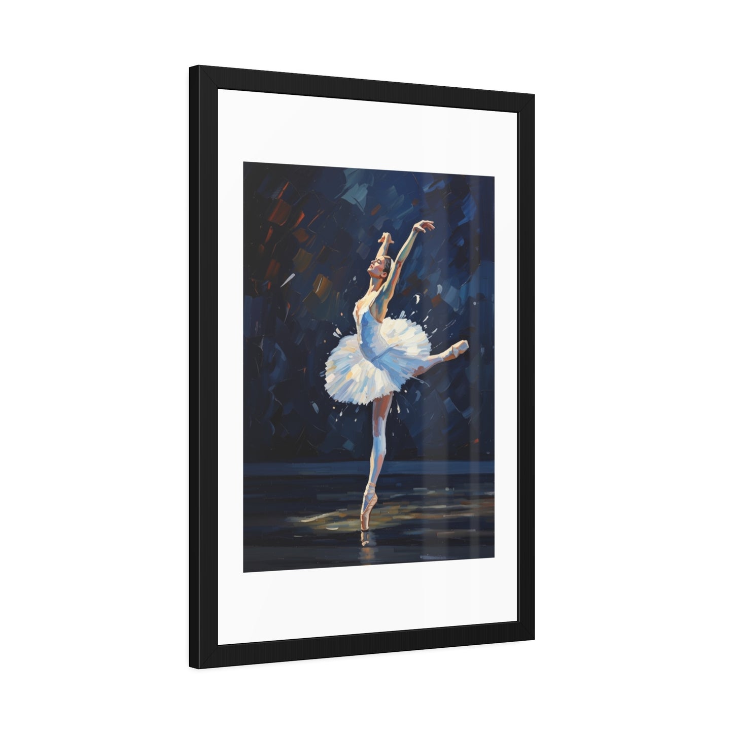 Ballet Dancer Framed Poster — Elegant Prima Ballerina Wall Art