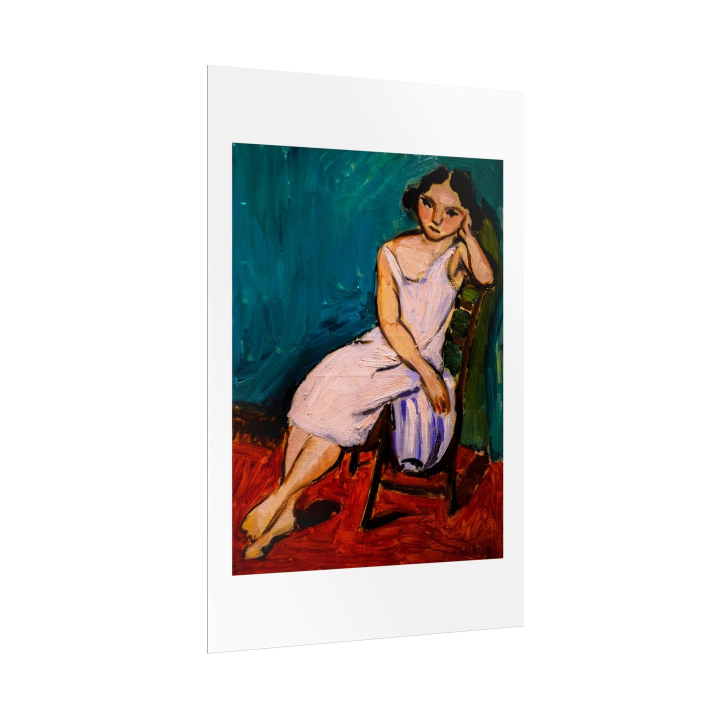 Jeune Fille assise by Henri Matisse Wall Art Print