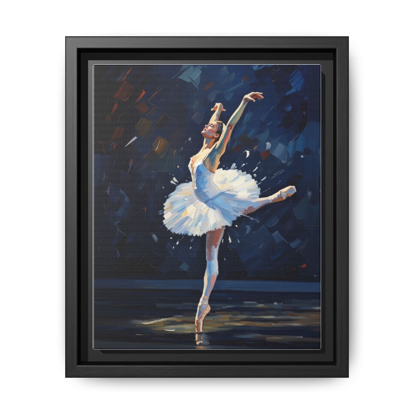 Ballerina Ballet Canvas Print — Framed Matte Wall Art