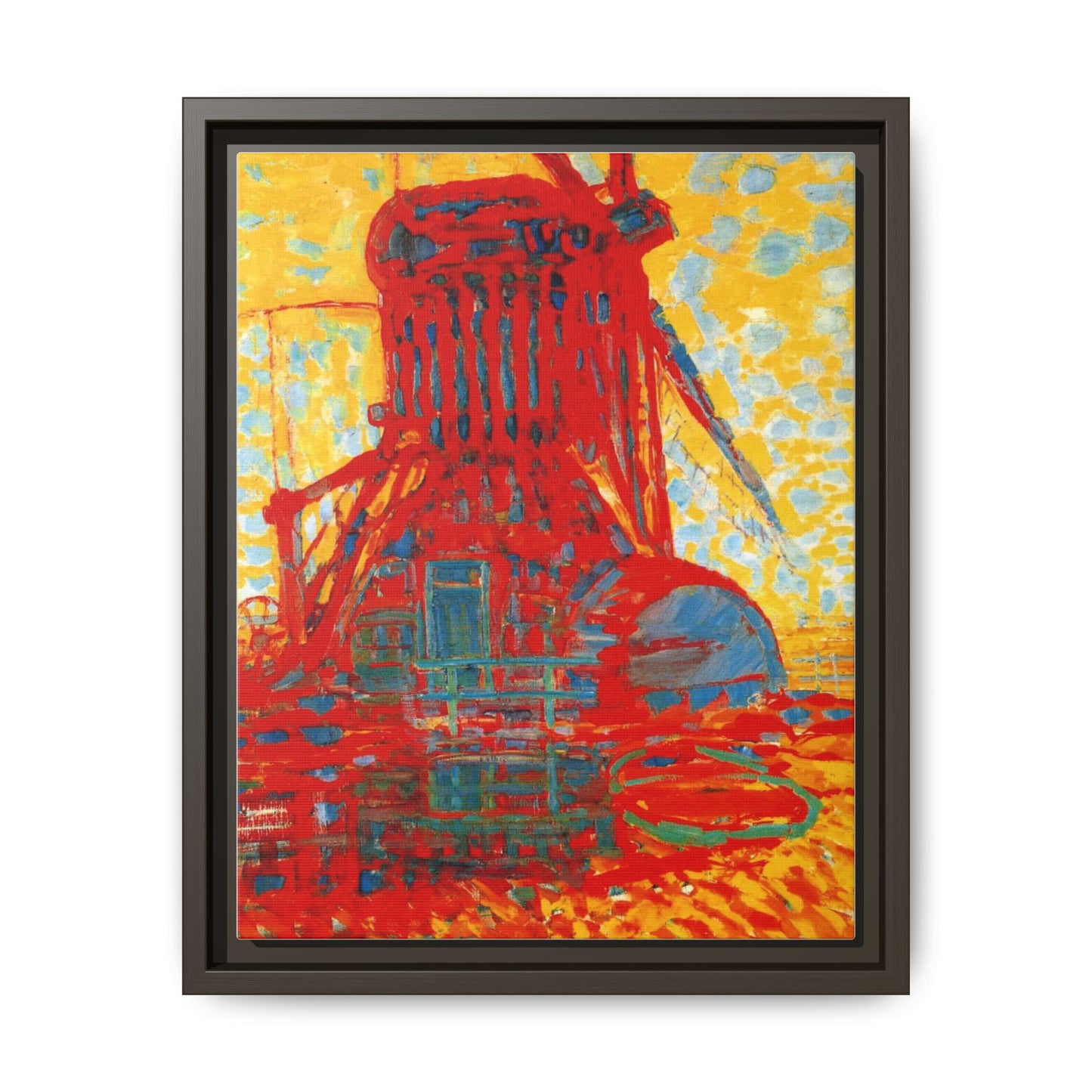 Mill by Sunlight by Piet Mondrian Matte Framed Canvas Wall Art Print