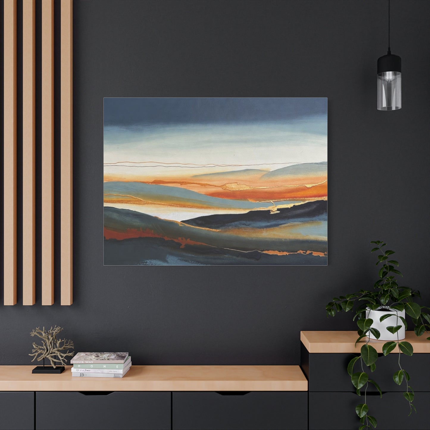 Abstract Coastal Sunset Canvas Print — Matte Stretched Wall Art