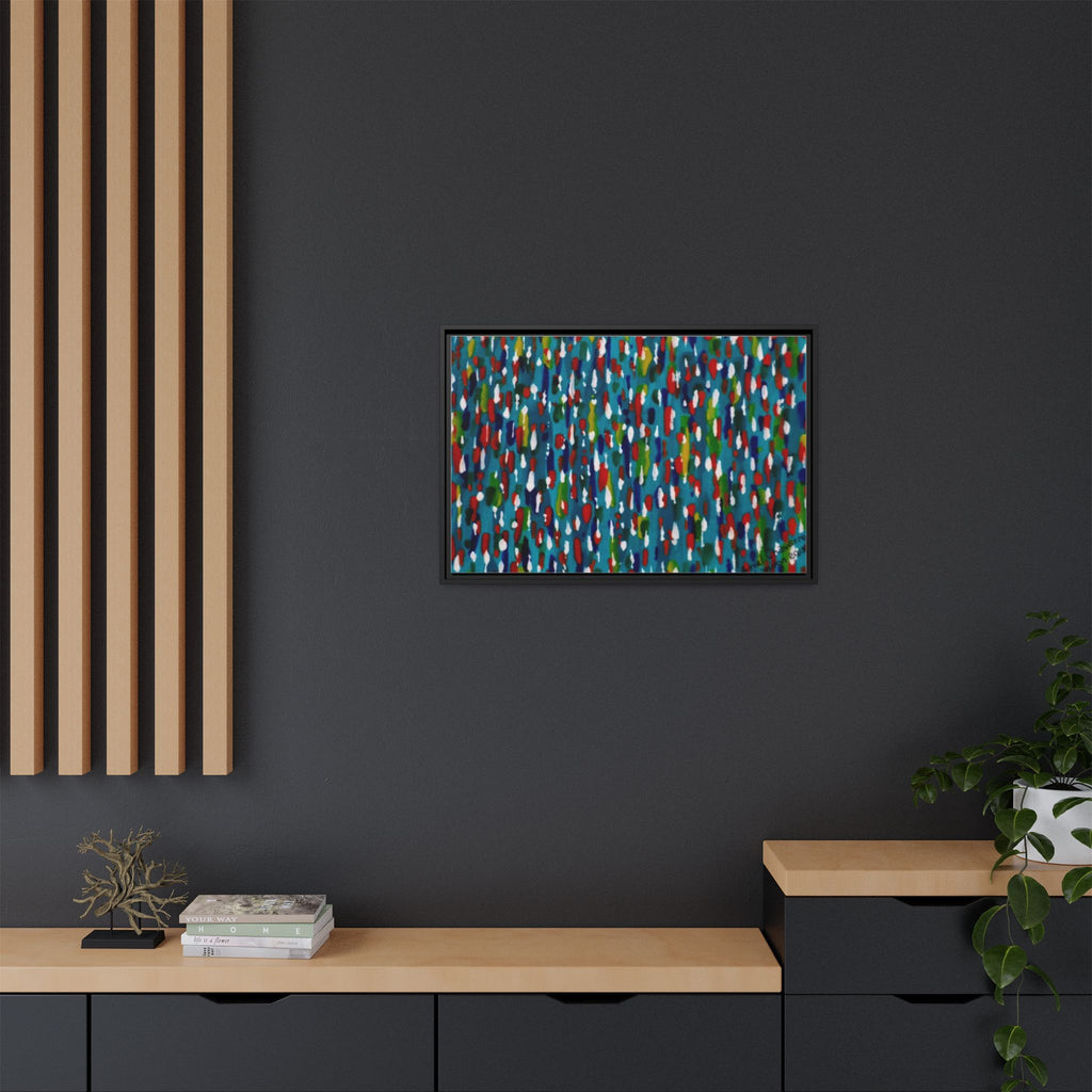 Colours Of The Soul Reflecting On Water by Ariel Chavarro Avila Matte Canvas Framed Art