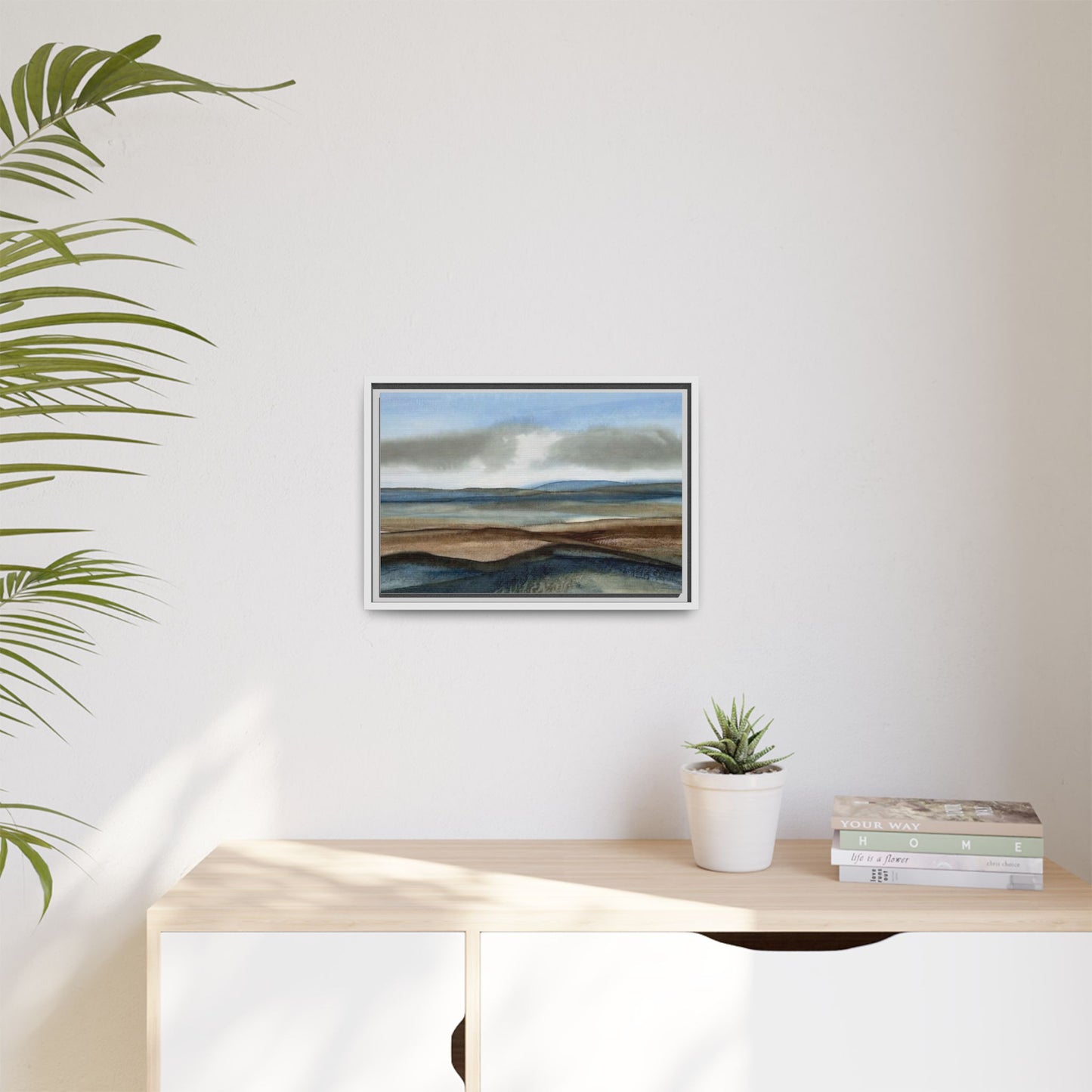 Matte Canvas Landscape, Framed (Multi-color)