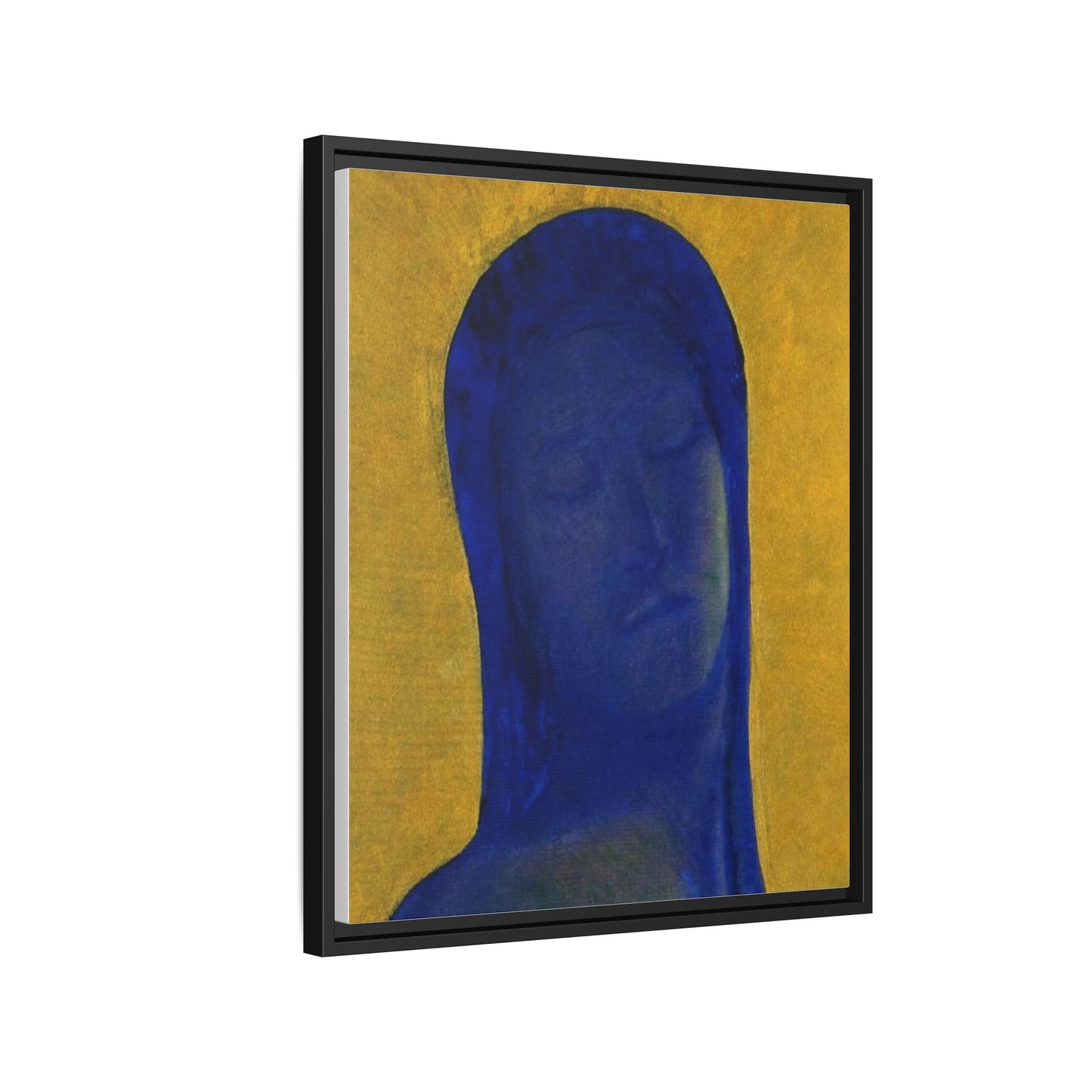 Closed Eyes by Odilon Redon Framed Matte Canvas Wall Art Print