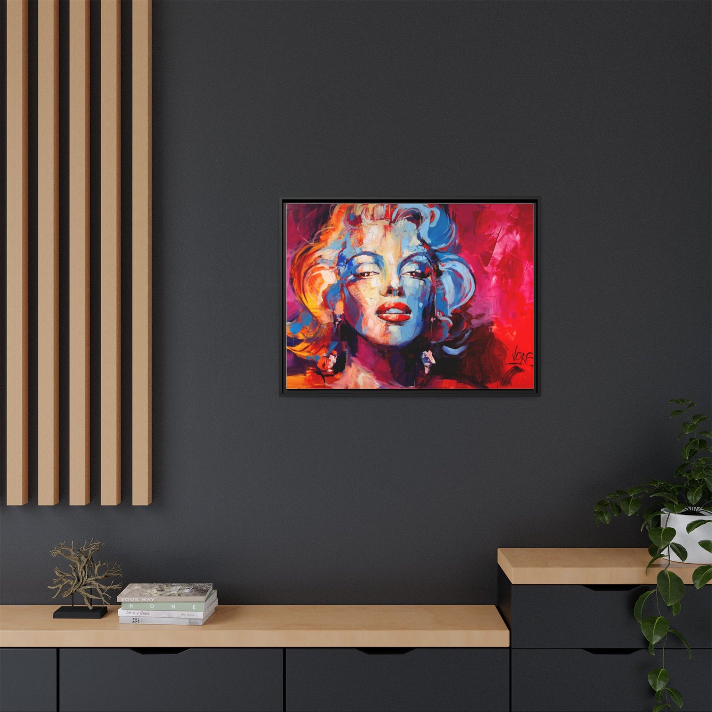 Marilyn Monroe attributed to Voke Matte Canvas Framed Wall Art
