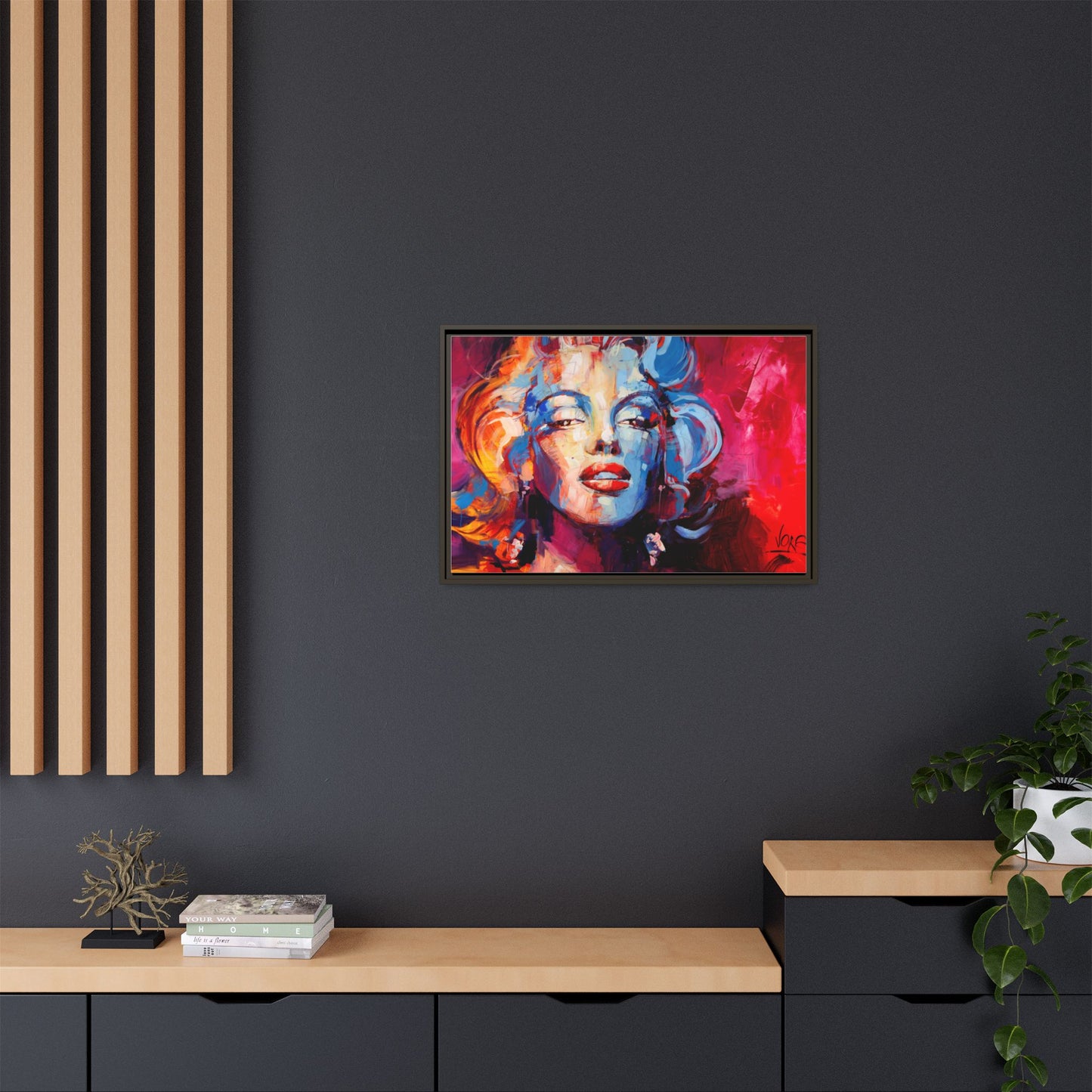Marilyn Monroe attributed to Voke Matte Canvas Framed Wall Art
