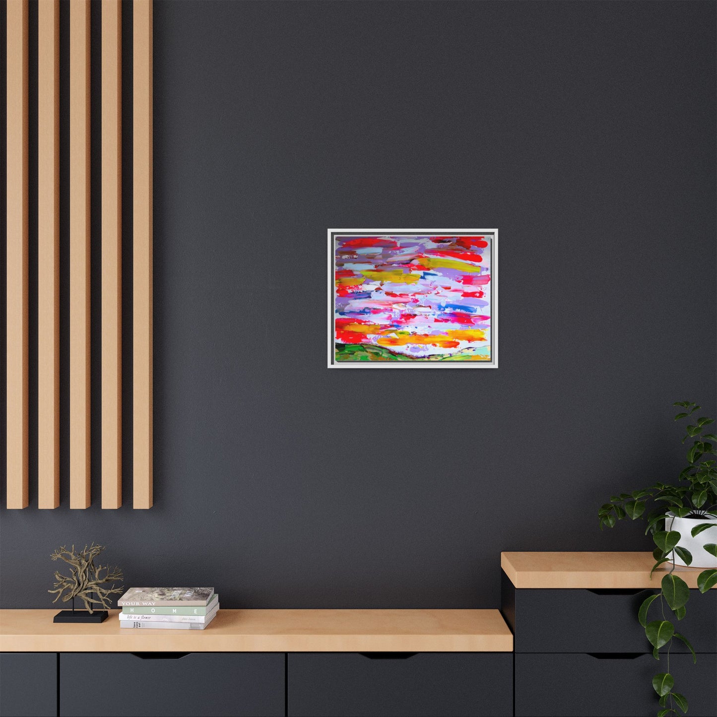 Sunny day in may by Norman Barrett Framed Matte Canvas Wall Art