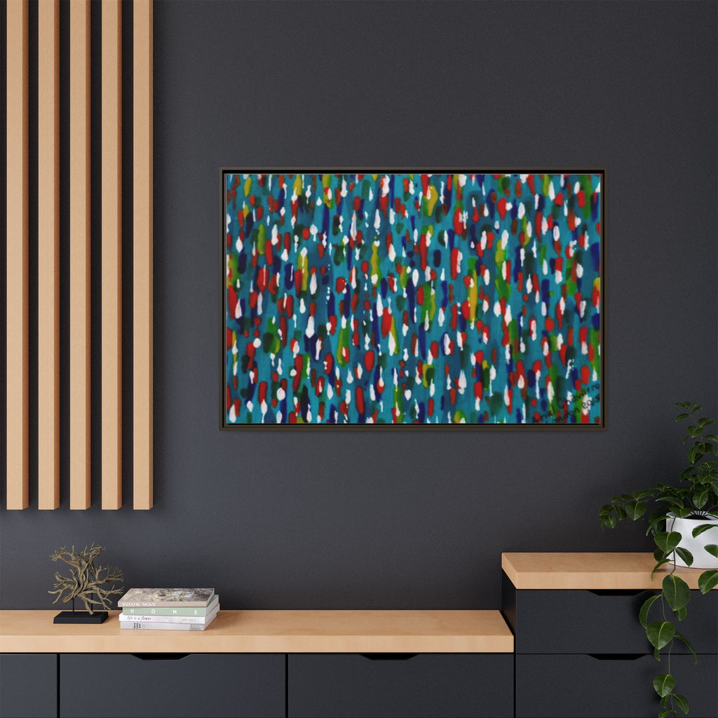 Colours Of The Soul Reflecting On Water by Ariel Chavarro Avila Matte Canvas Framed Art