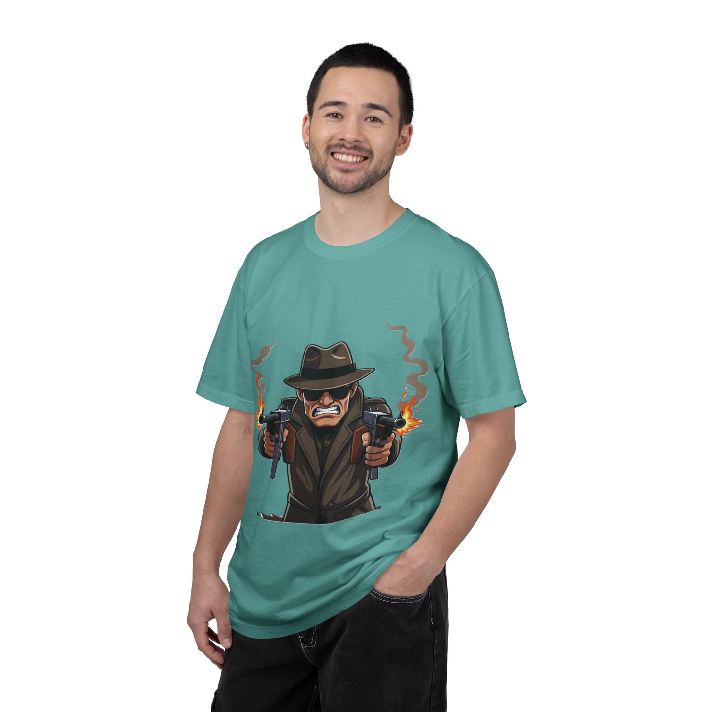 Vintage Gangster Shooter T-Shirt – Retro Mobster Graphic Tee