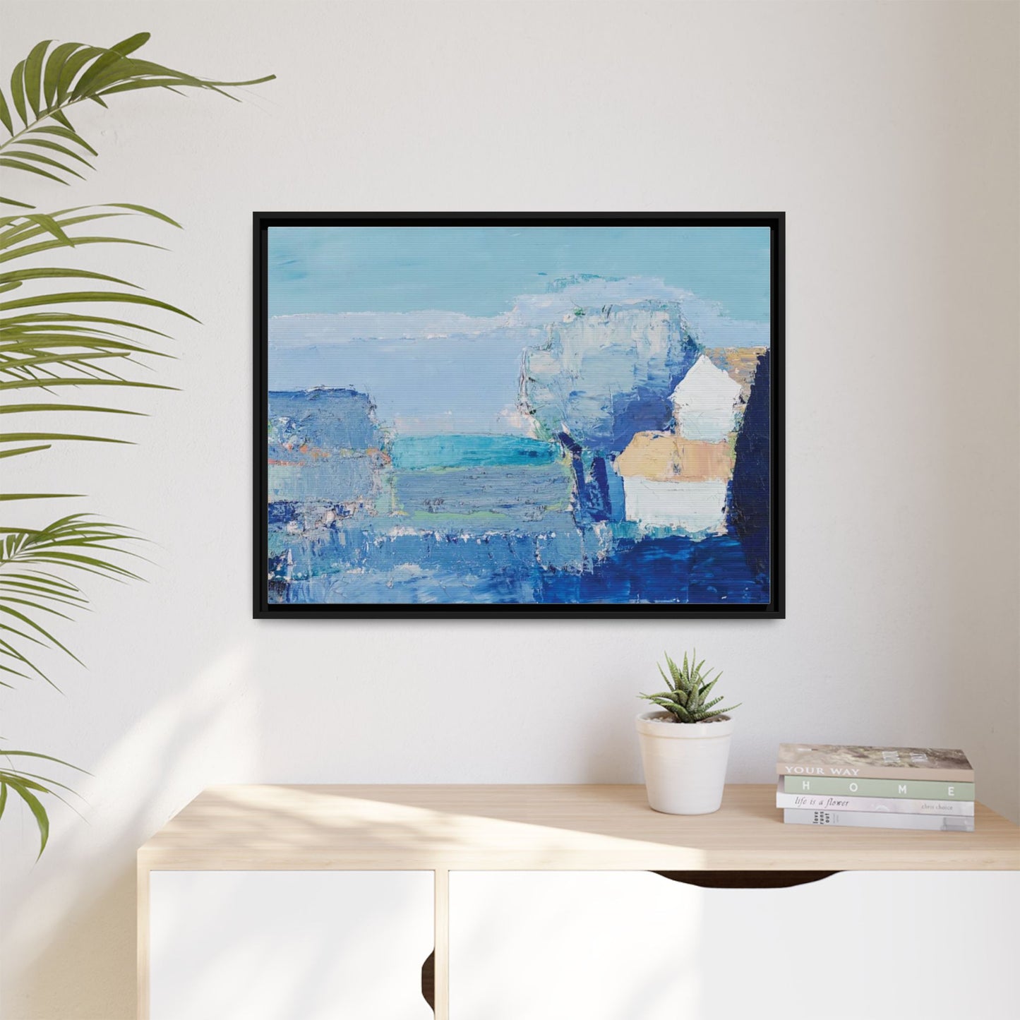 Paysage de Provence by Nicolas de Staël Framed Matte Canvas Seascape Wall Art Print