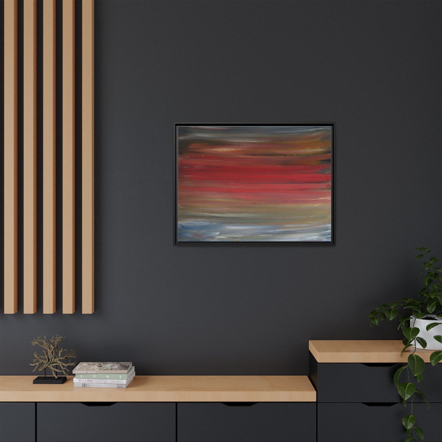Misty morning by Norman Barrett Framed Matte Canvas Wall Art