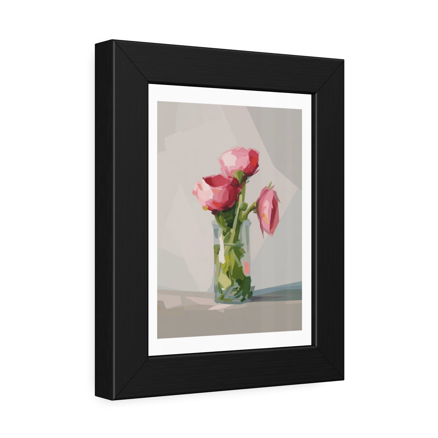 Framed Poster — Pink Peonies Vase Wall Art Print