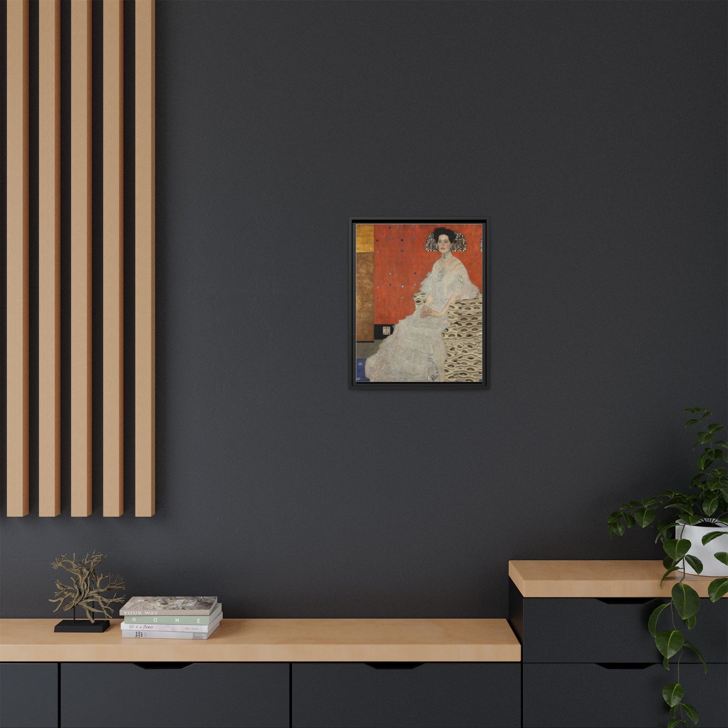 Fritza Riedler by Gustav Klimt Framed Matte Canvas Wall Art Print