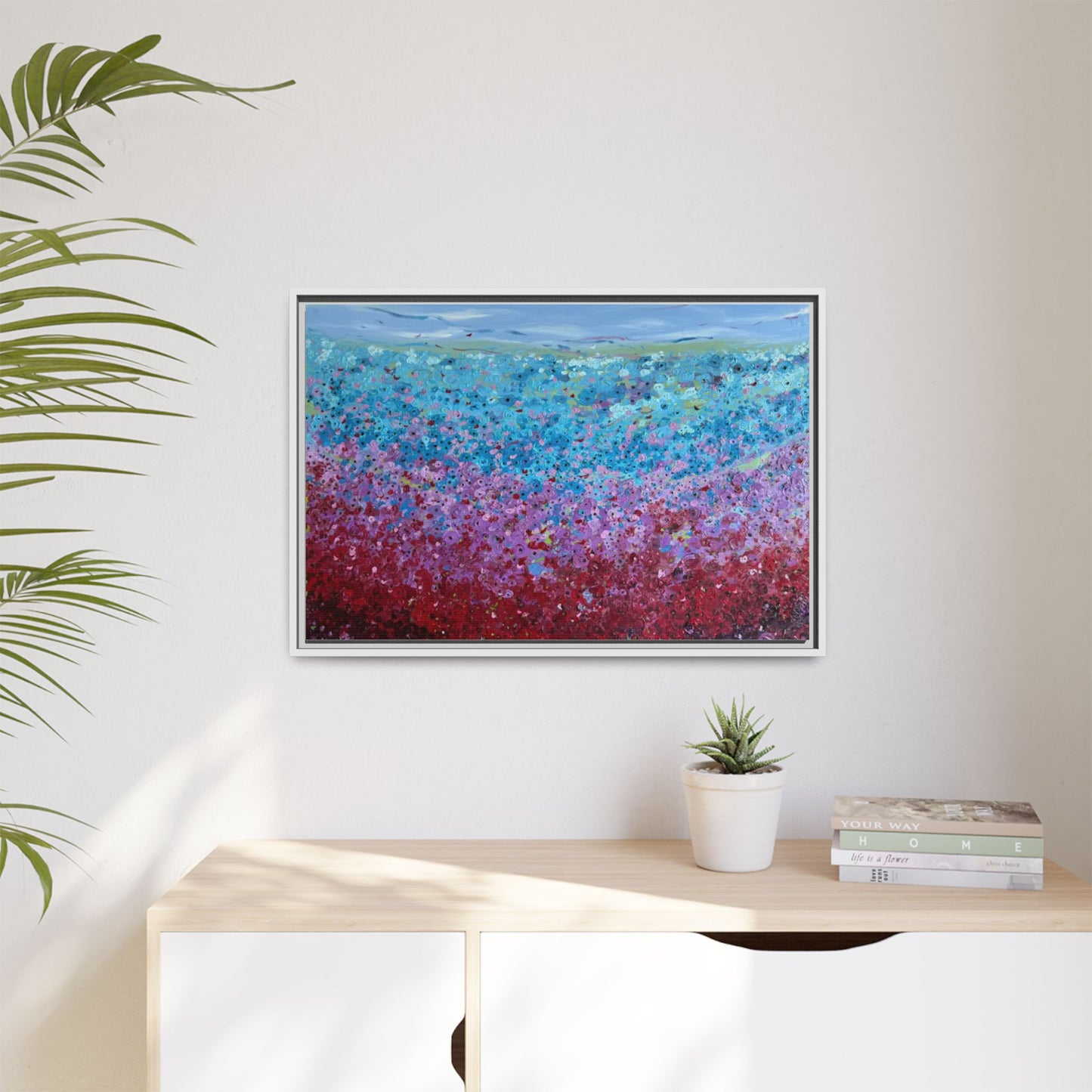 Bloom by Unknown Framed Matte Canvas Abstract Floral Field Wall Art