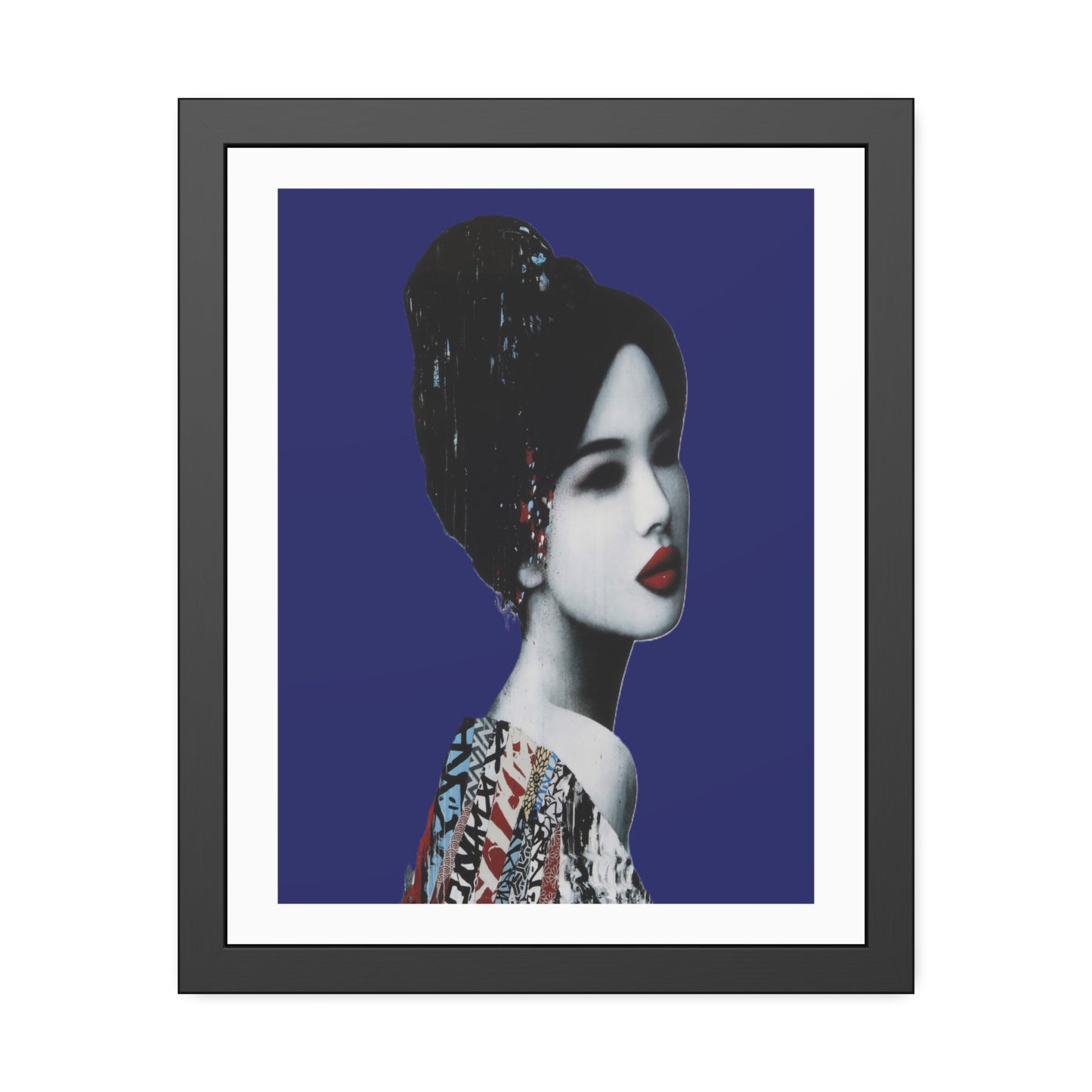 Geisha Portrait - Framed Paper Posters