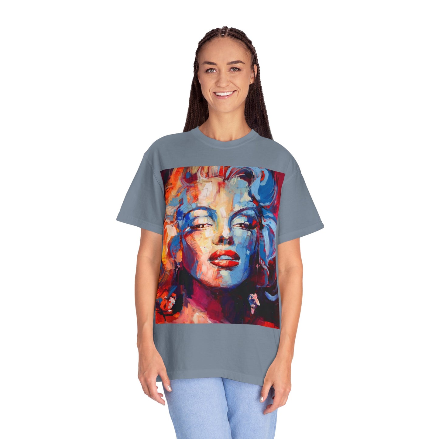 Artistic Pop Portrait T-Shirt — Colorful Marilyn-Inspired Graphic Tee