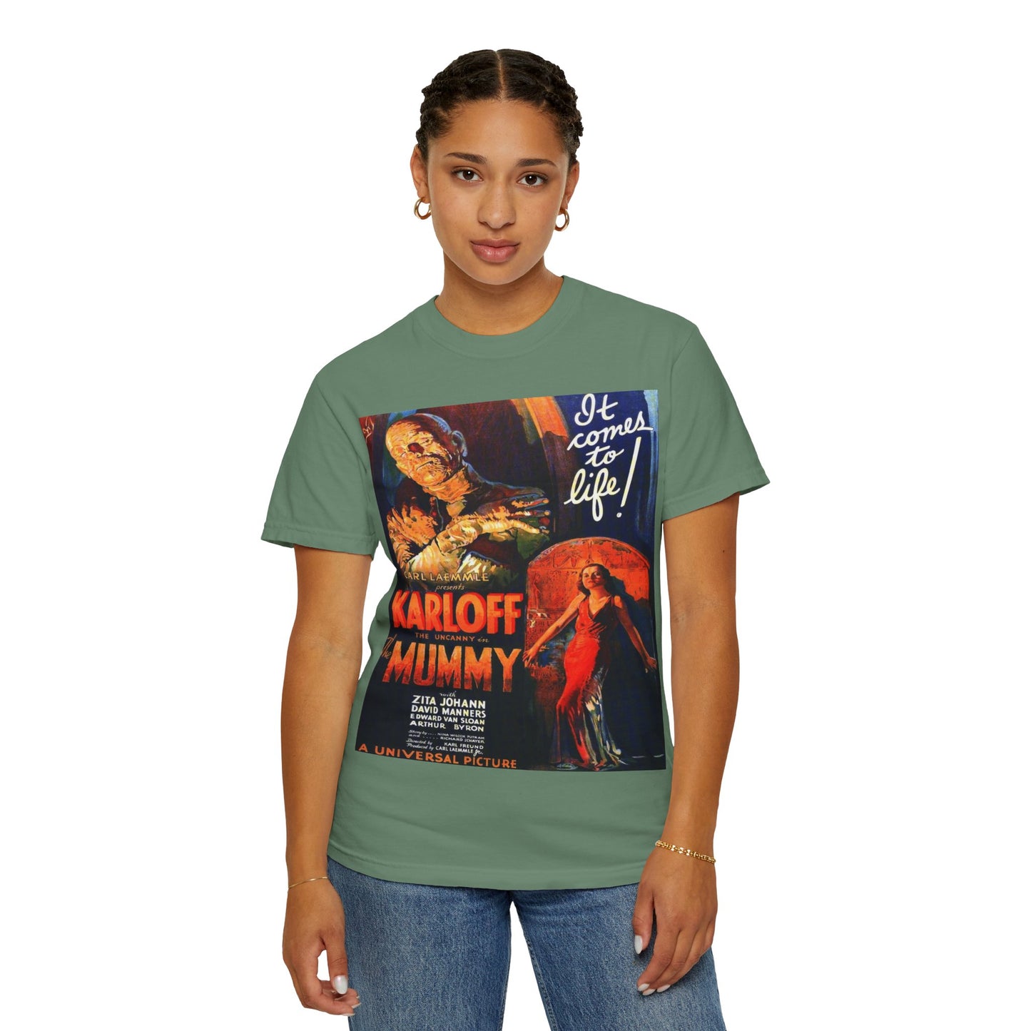 Mummy Movie Poster T‑Shirt — Vintage Karloff Horror Graphic Tee