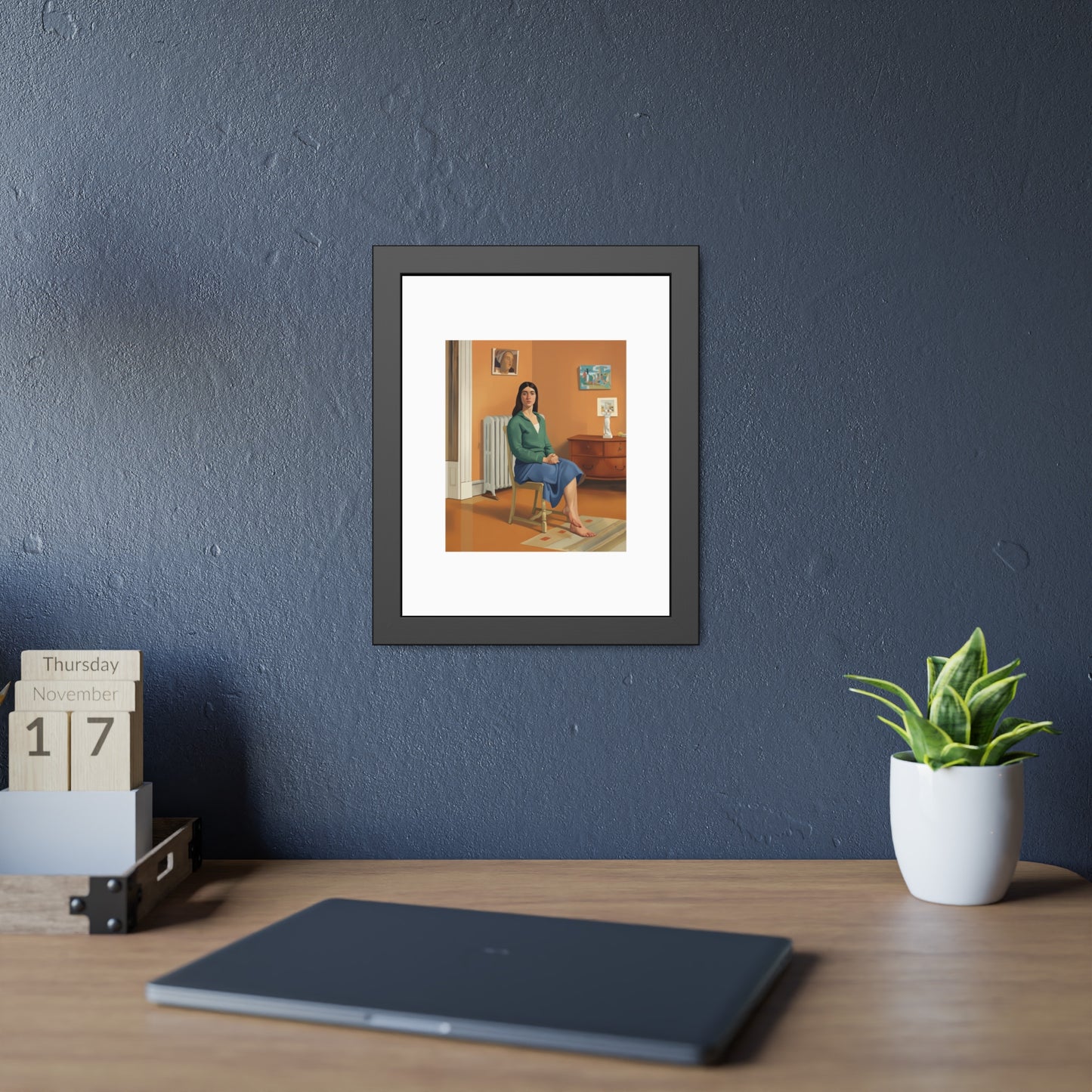 Framed Art Print — Contemporary Figurative Portrait Poster