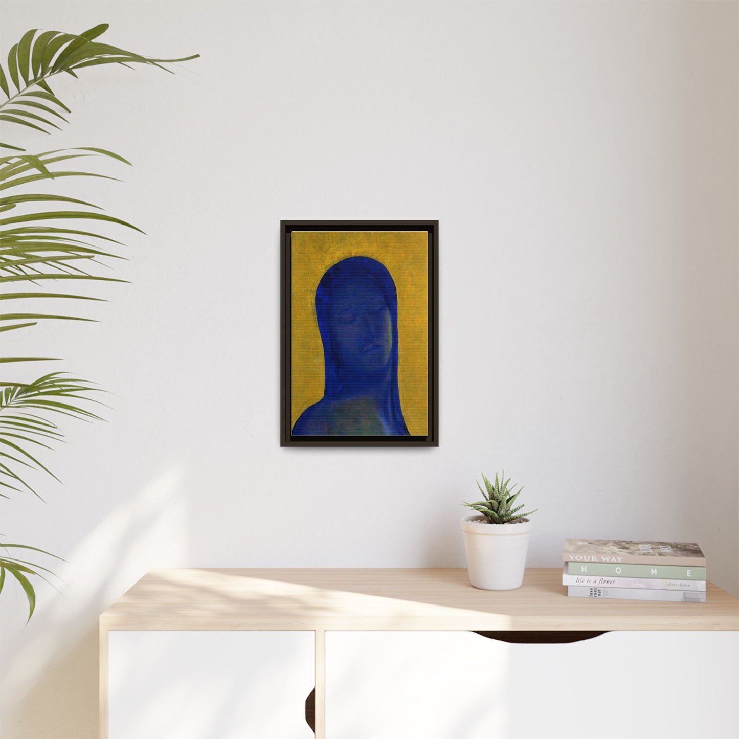 Closed Eyes by Odilon Redon Framed Matte Canvas Wall Art Print