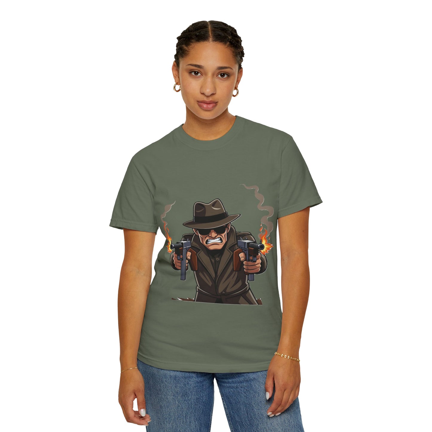 Vintage Gangster Shooter T-Shirt – Retro Mobster Graphic Tee