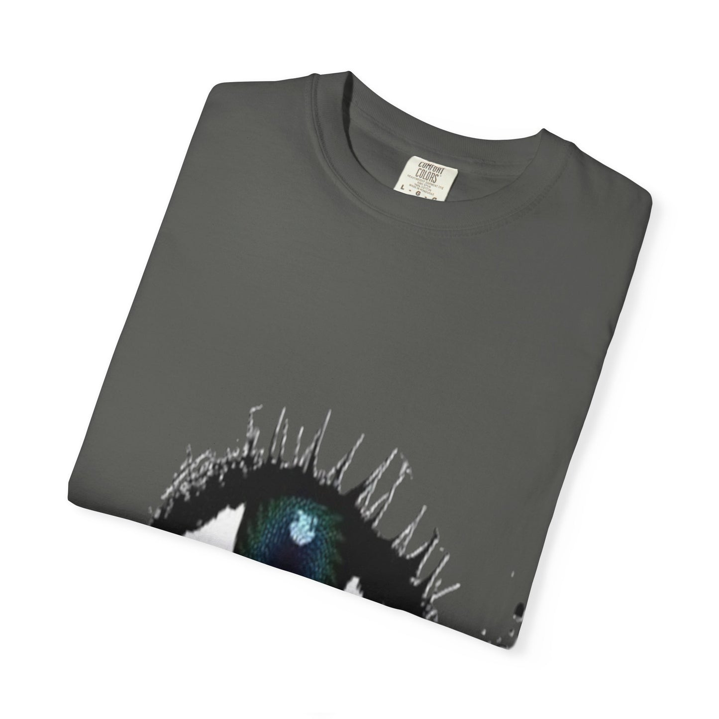 Eye Graphic T-Shirt — Blue Iris Grunge Art Tee
