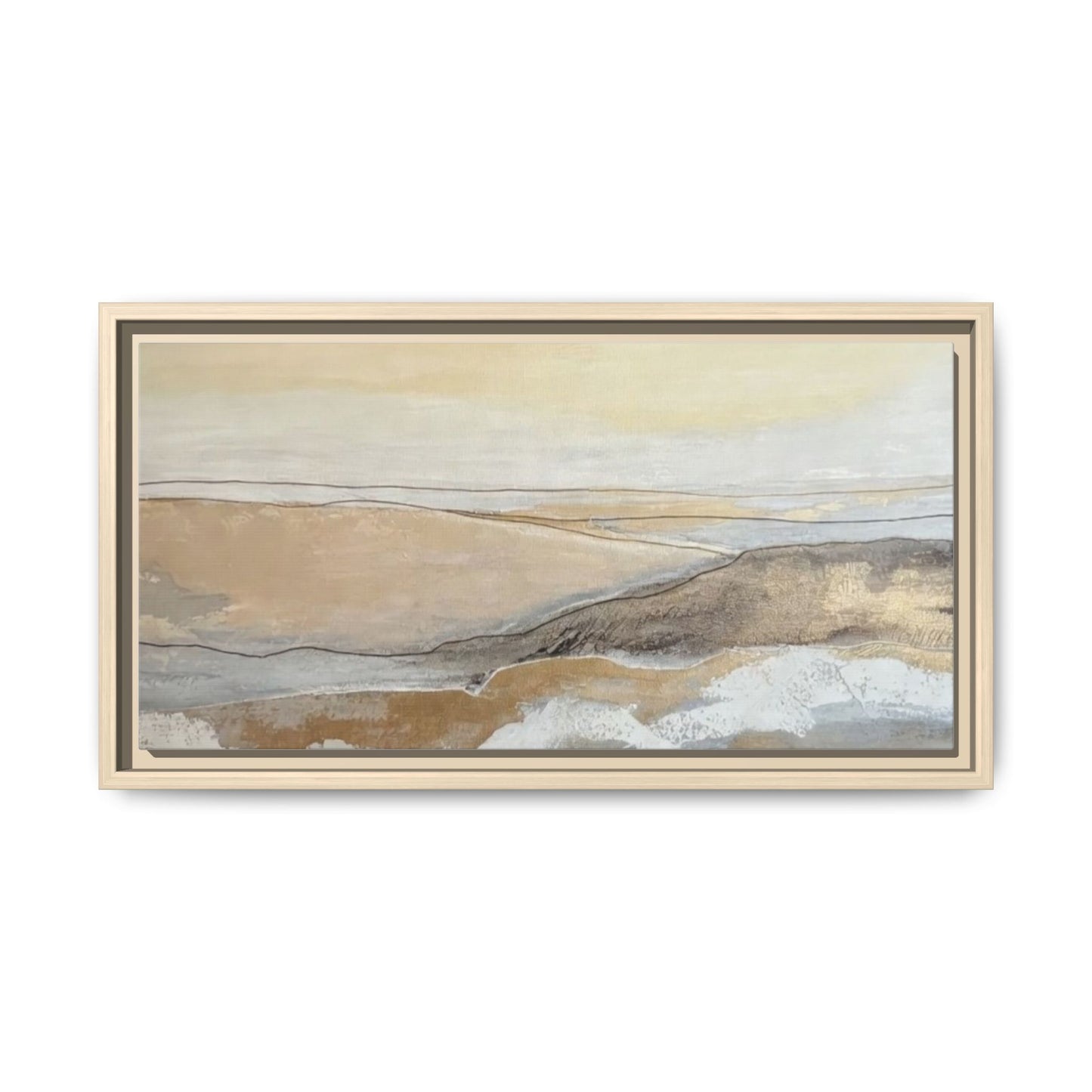 Framed Abstract Coastal Landscape Matte Canvas Wall Art