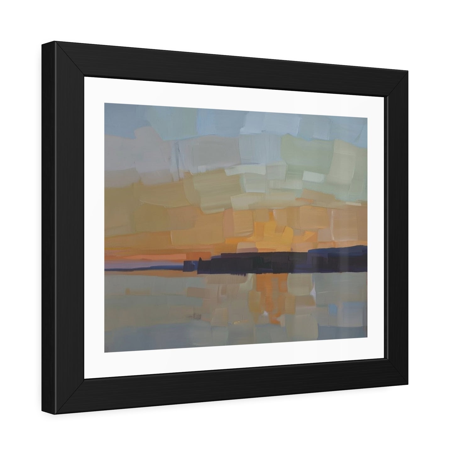 Framed Poster  Abstract Coastal Sunset Art Print