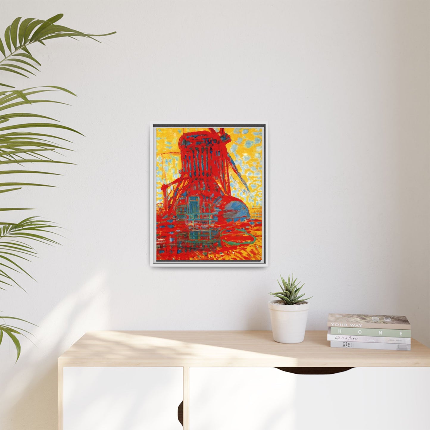 Mill by Sunlight by Piet Mondrian Matte Framed Canvas Wall Art Print