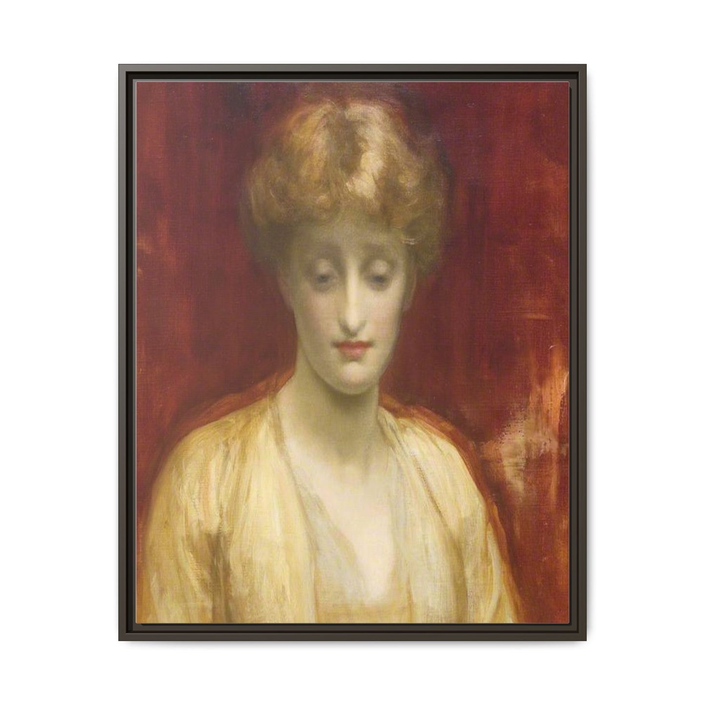 Mrs Williams by Lord Frederic Leighton Framed Matte Canvas Portrait Wall Art Print