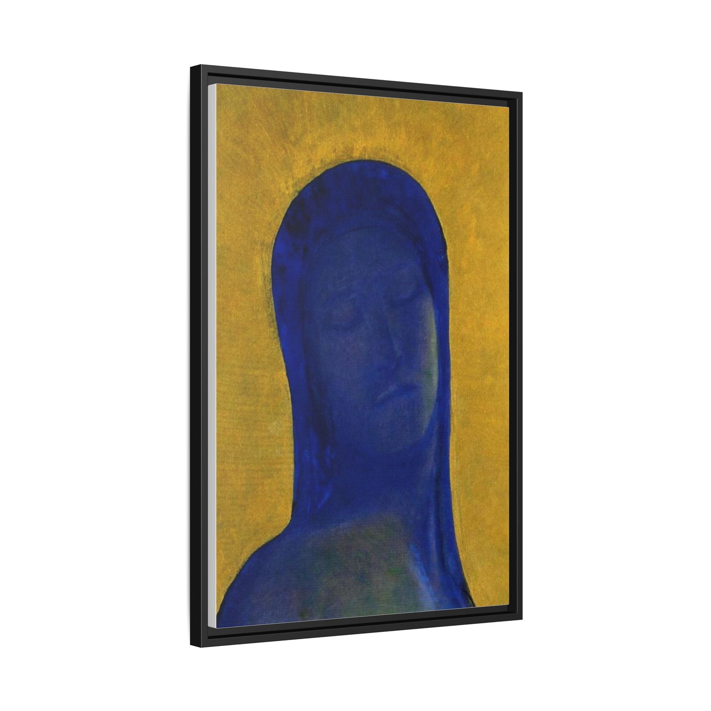 Closed Eyes by Odilon Redon Framed Matte Canvas Wall Art Print
